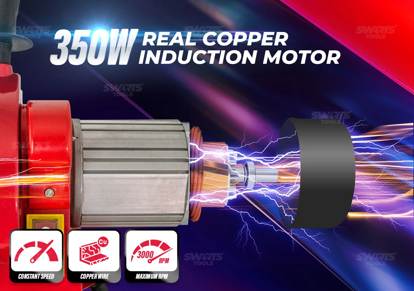 350W real copper induction motor